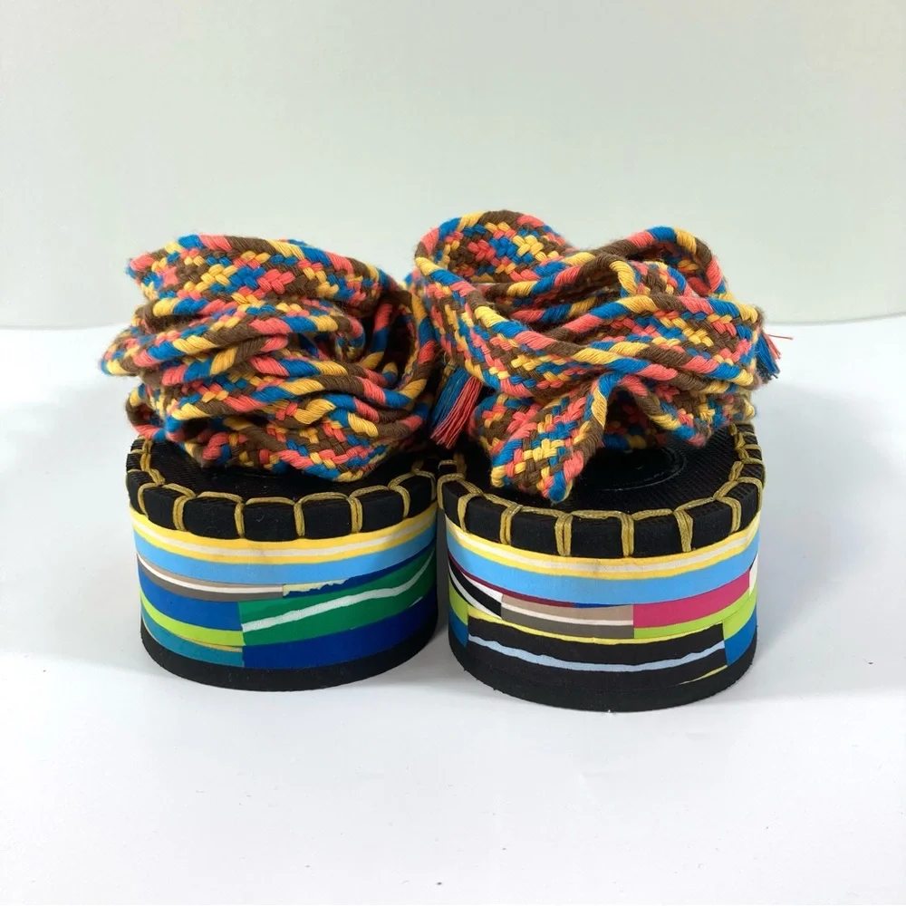 Chloe Lou Strappy Platform Sandals US 7 NWT 37 Summer Beach - Picture 9 of 17